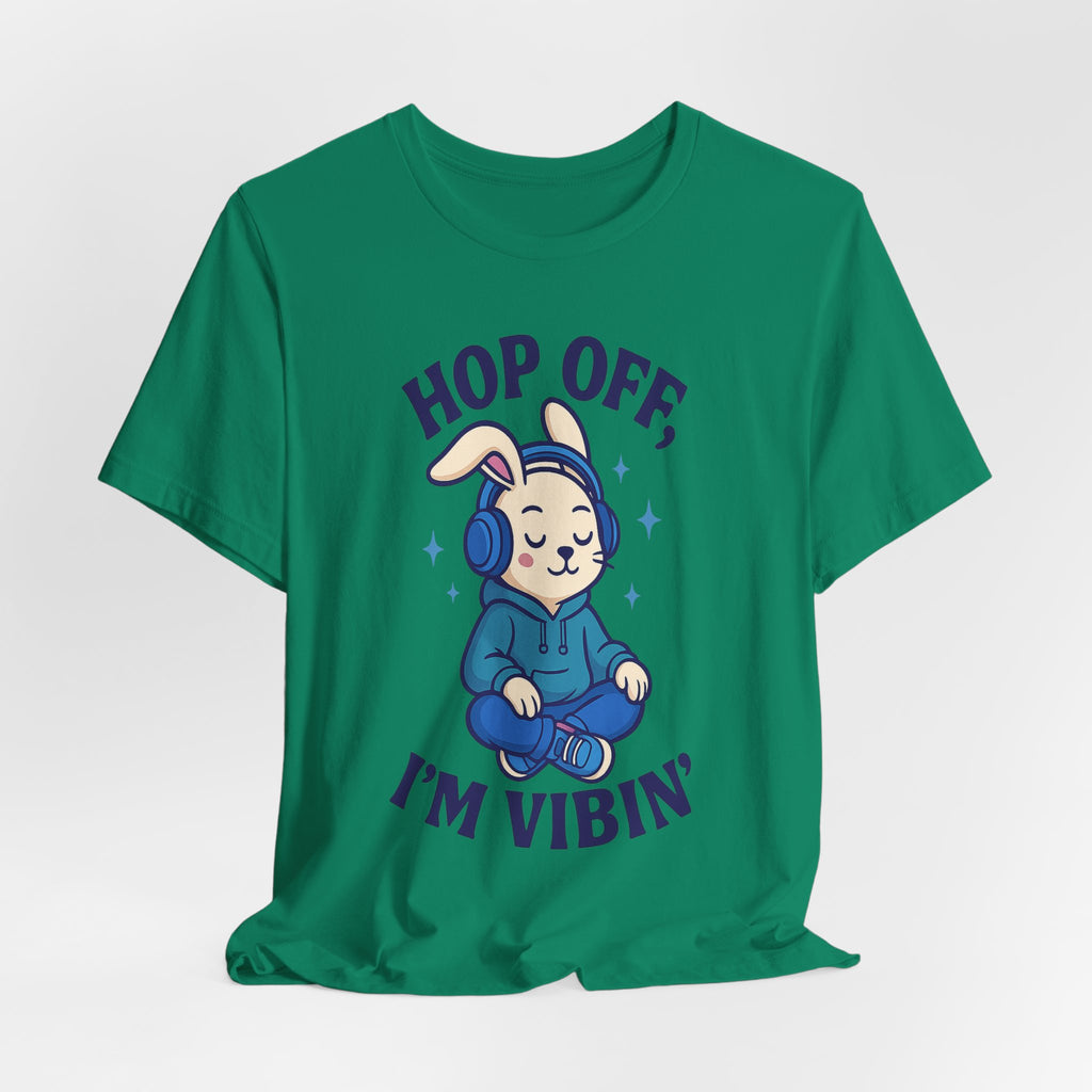 Chill Graphic Tee, Fun Bunny Shirt, Music Lover's Apparel, Holiday Gift, Cute Cartoon Tee, Casual Stylish Top