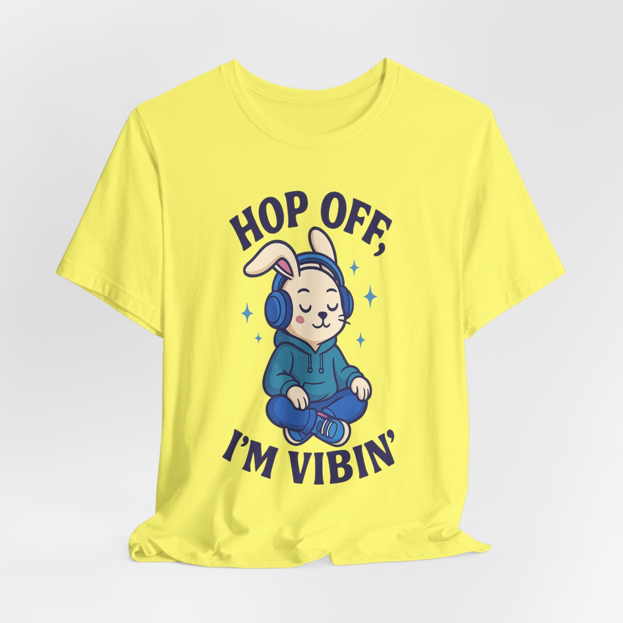 Chill Graphic Tee, Fun Bunny Shirt, Music Lover's Apparel, Holiday Gift, Cute Cartoon Tee, Casual Stylish Top