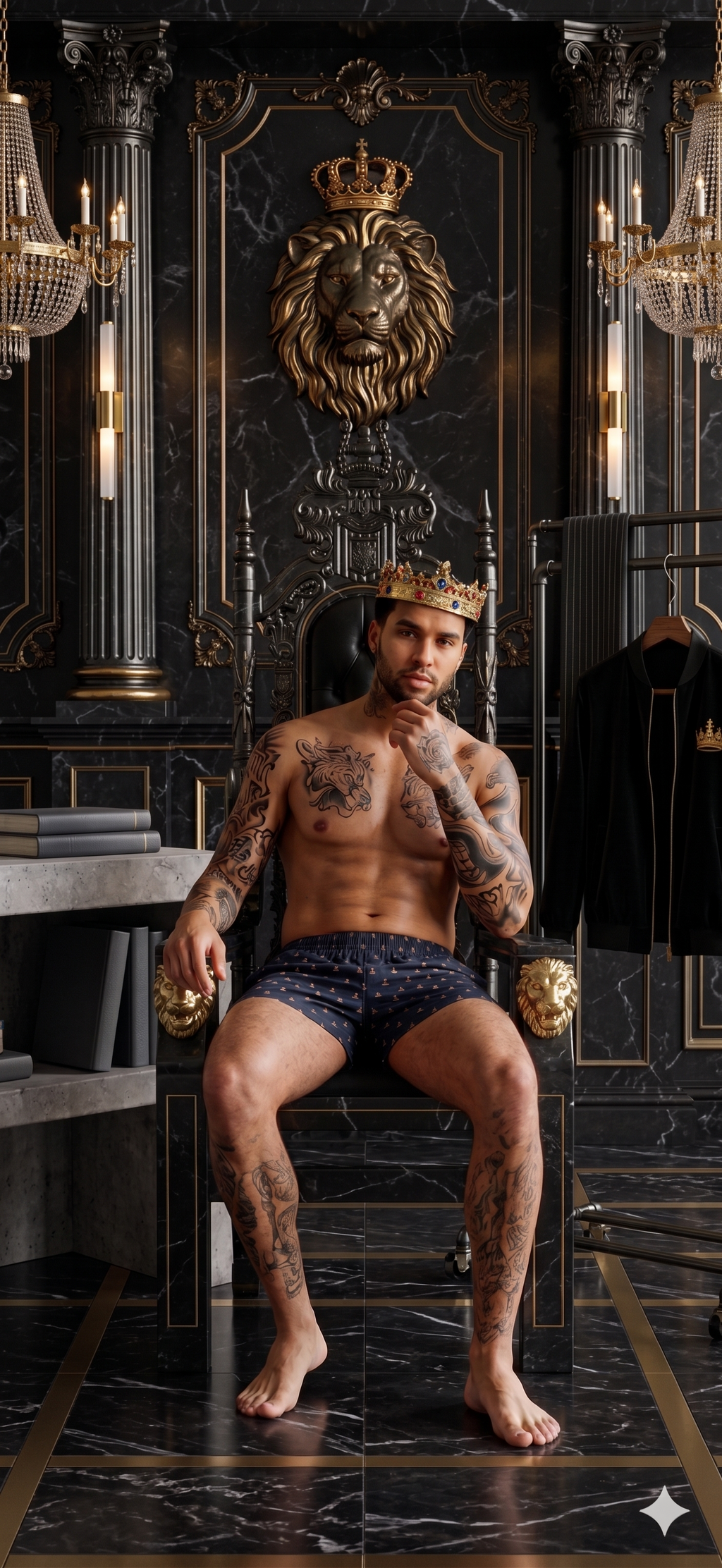 RoyaltyFix Crown Print Boxers – Luxury Fit