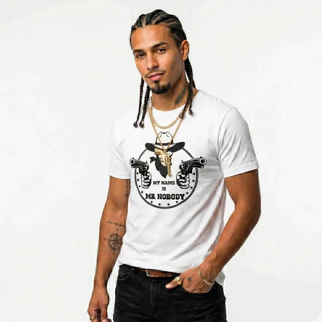 White "Mr. Nobody" Men's T-Shirt