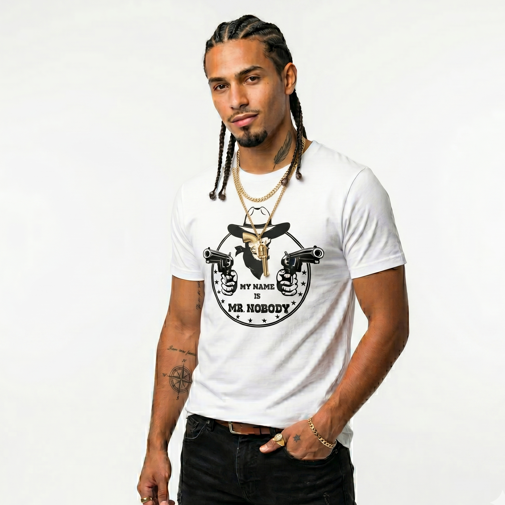 White "Mr. Nobody" Men's T-Shirt