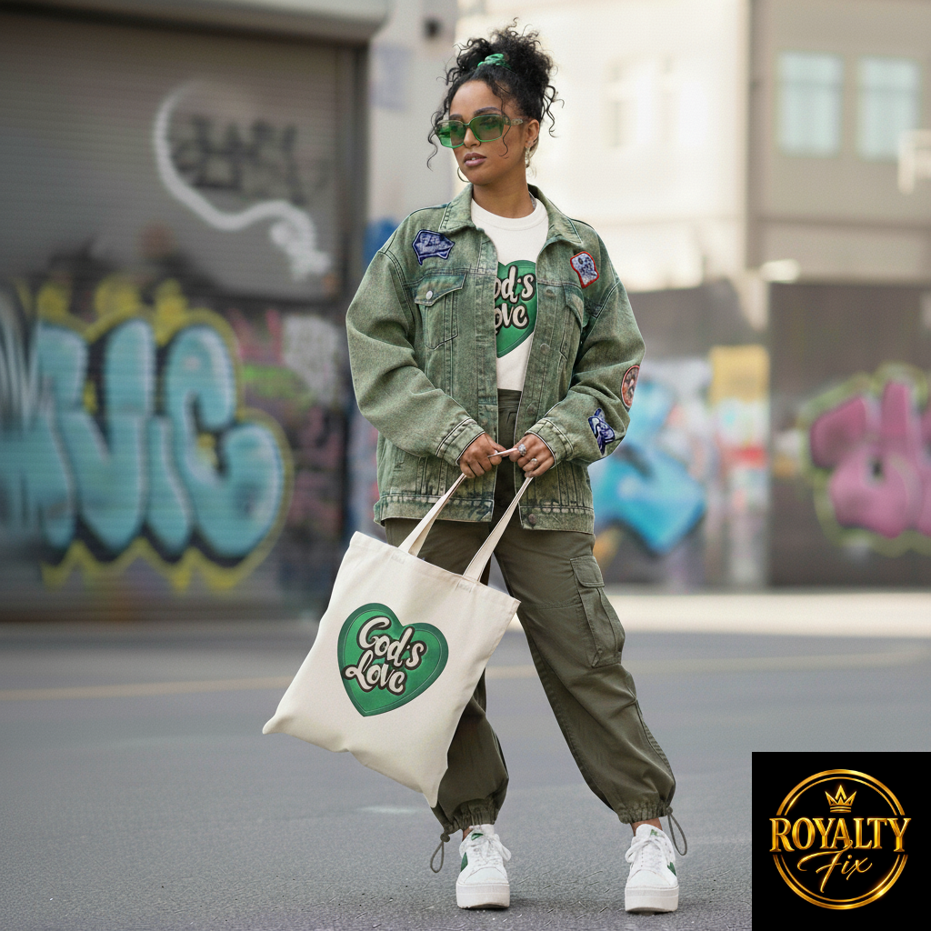 God's Love Reusable Cotton Tote Bag