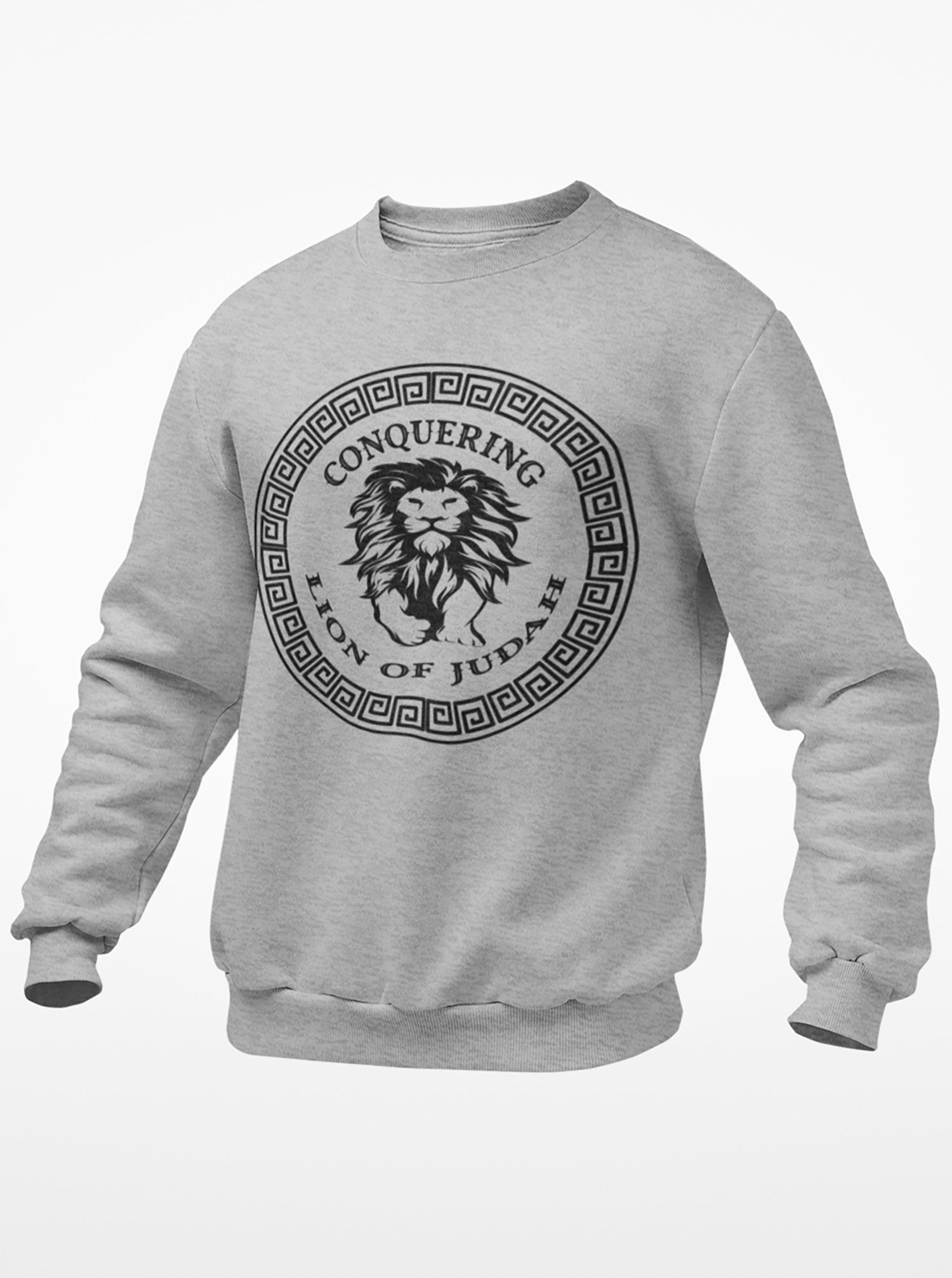 Heather Gray and Black Conquering Lion Sweatshirt