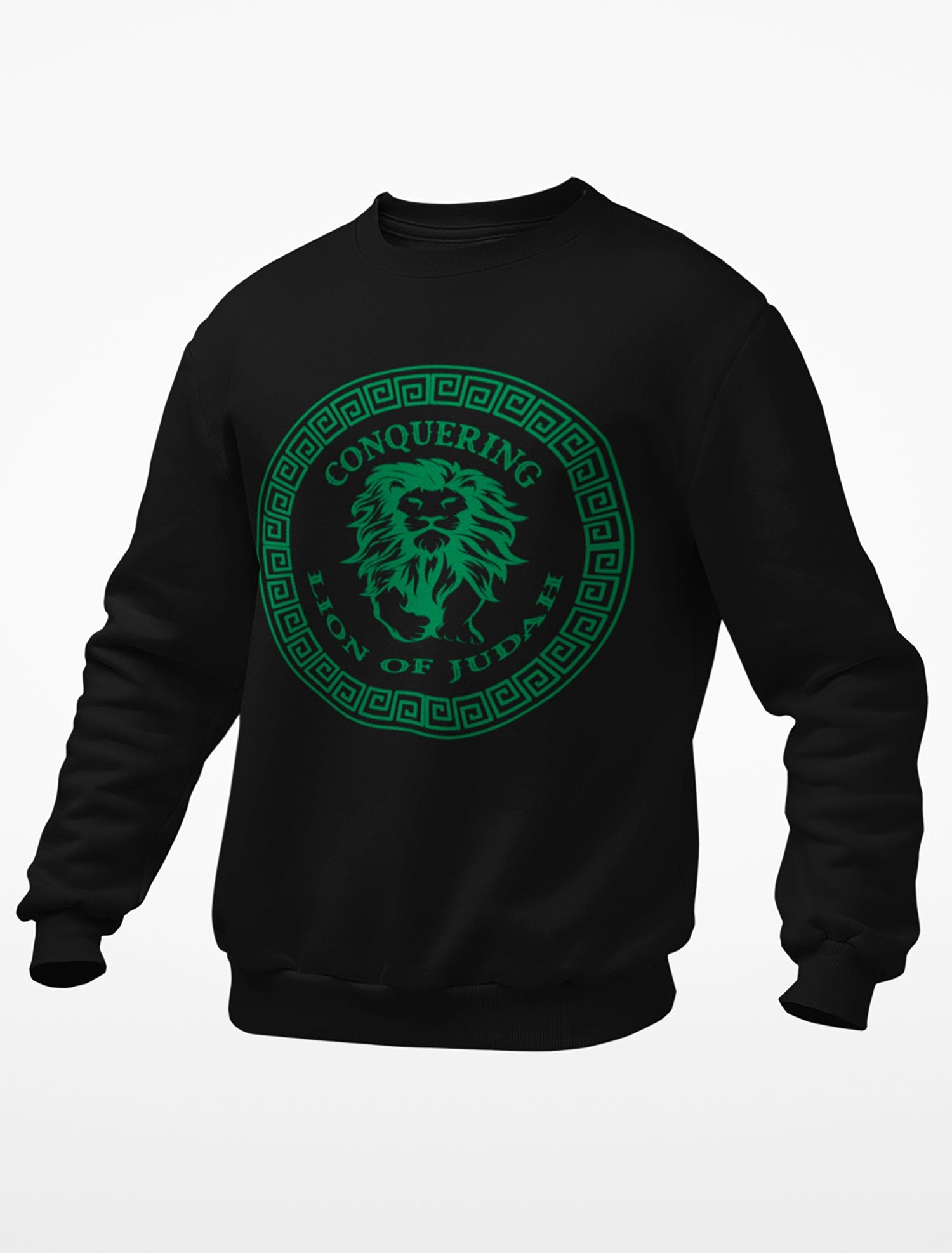 Black  and  Green Conquering Lion Sweatshirt