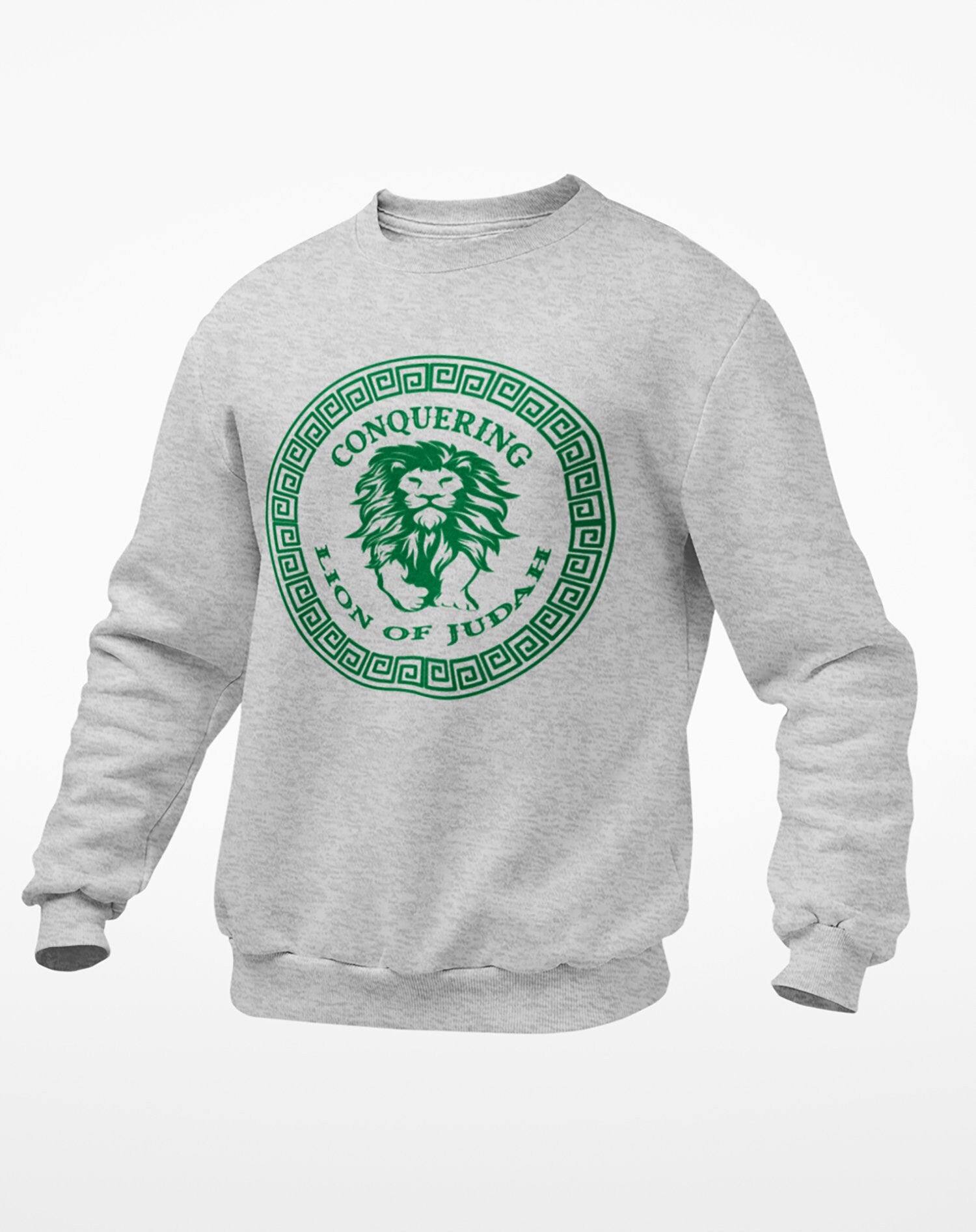 Heather Gray and Green Conquering Lion Sweatshirt