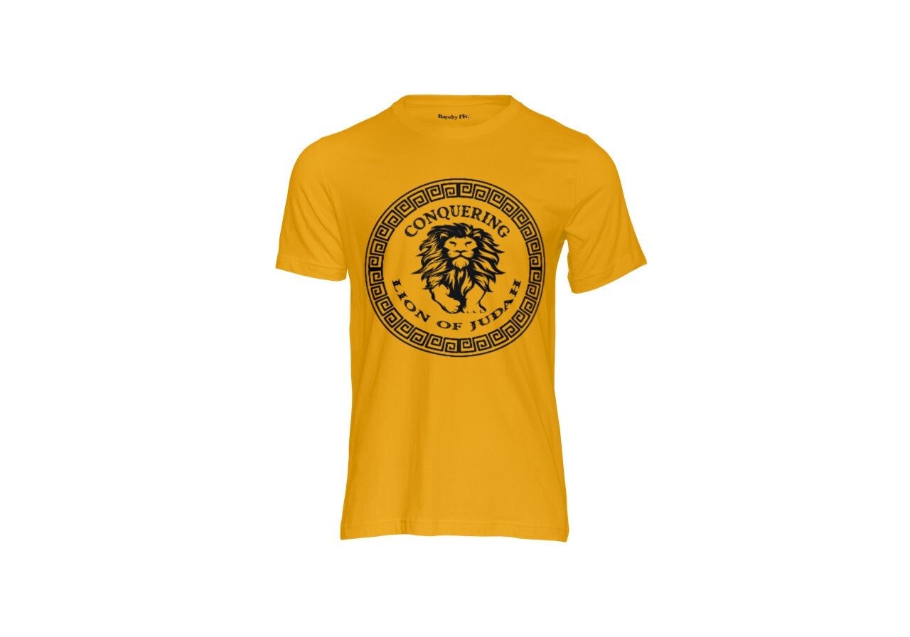 Yellow "Conquering Lion Of Judah" Men's T-Shirt