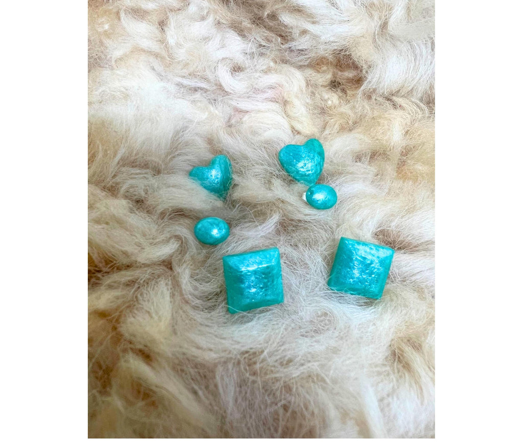 Minty Spark Green Earrings Set - 3 Pairs of Trendy Handmade Earrings