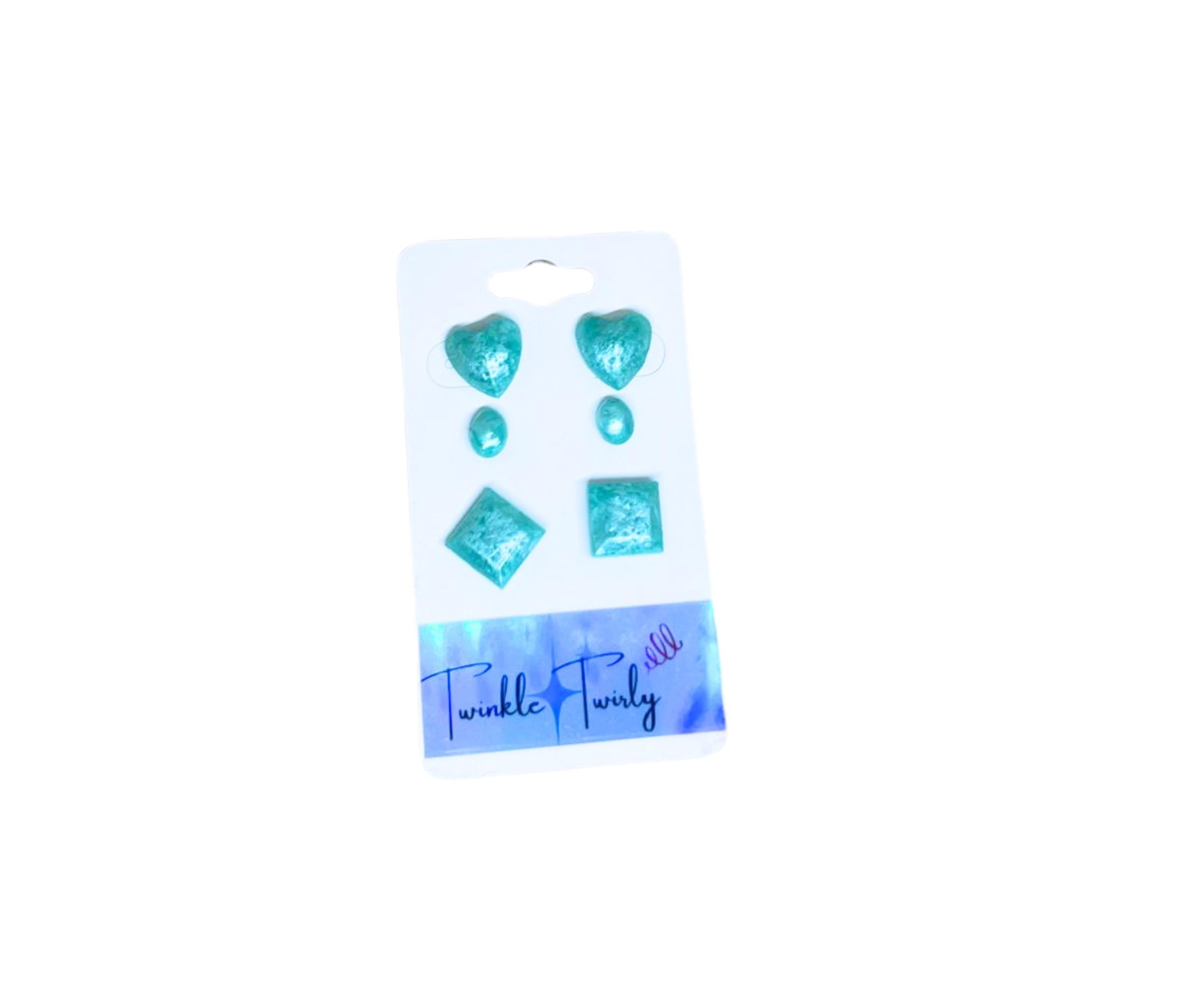 Minty Spark Green Earrings Set - 3 Pairs of Trendy Handmade Earrings