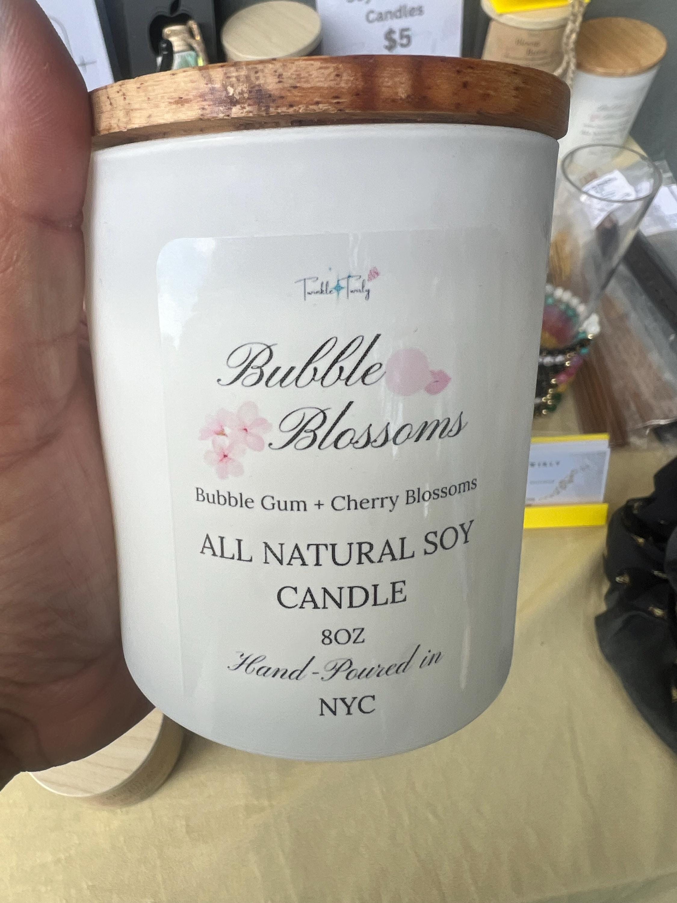 Soy Aromatherapy Candle: Calming Lavender Sage or Sweet Bubble Blossom