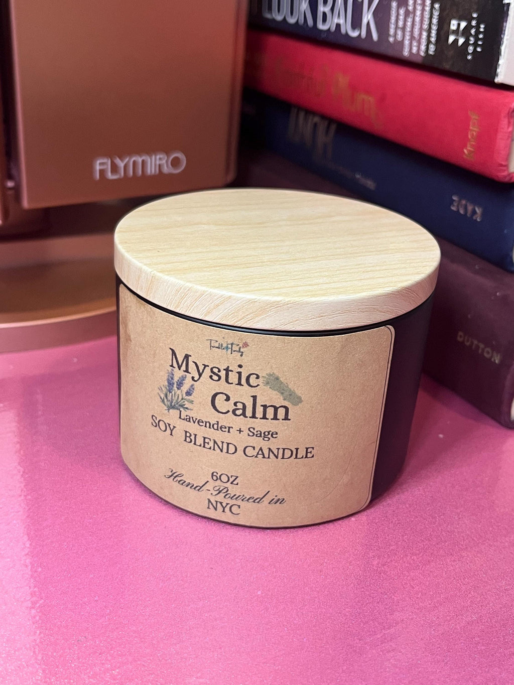 Aromatherapy Soy Blend Candle: Calming Lavender Sage Scent - 7oz