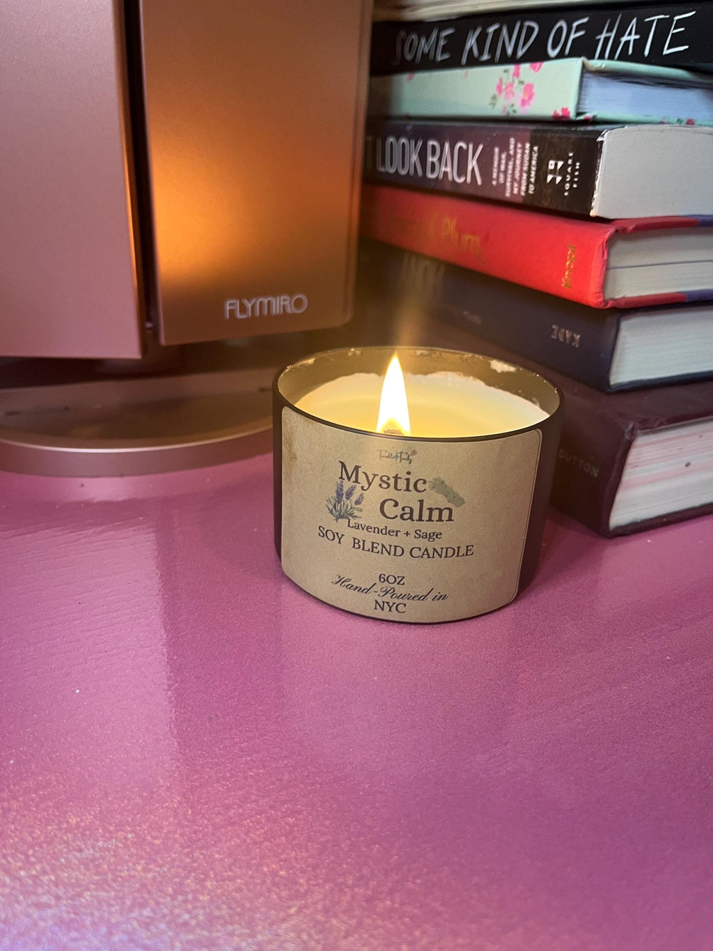 Aromatherapy Soy Blend Candle: Calming Lavender Sage Scent - 7oz