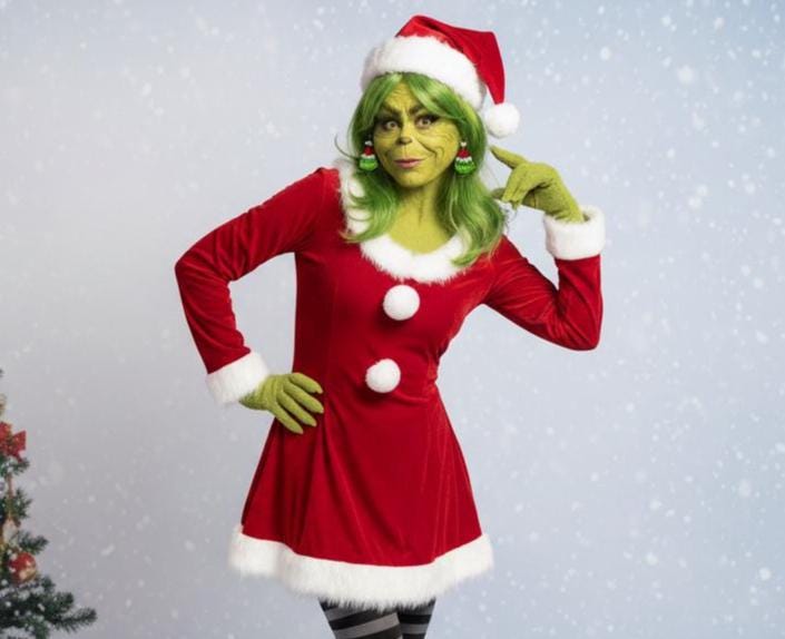 Grinch-Inspired Christmas Earrings – Festive Holiday Jewelry for Kids, Teens & Adults – Handmade Earrings Gift